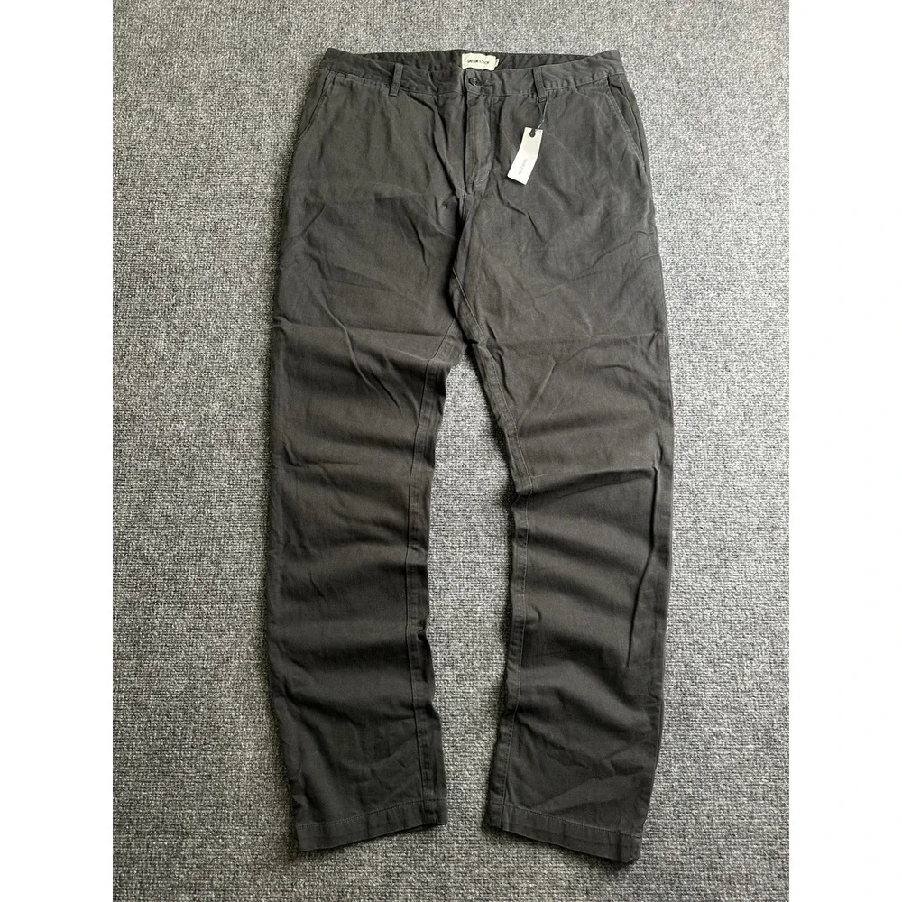Mens Taylor Stitch Foundation Slim Organic Pants NWT Faded Black , Size 36x34